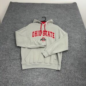 Ohio State Stadium Athletics Hoodie Mens M Grey Cotton Poly Embroidered Sporty